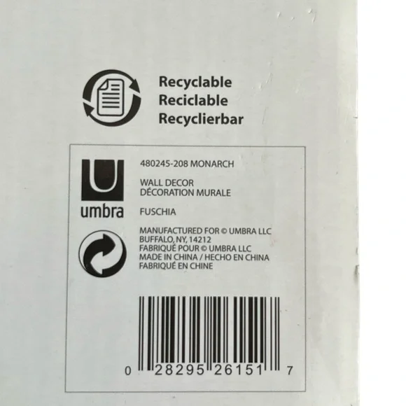 NIP Umbra Pink Butterflies Wall Decor Set of Six - Picture 6 of 8